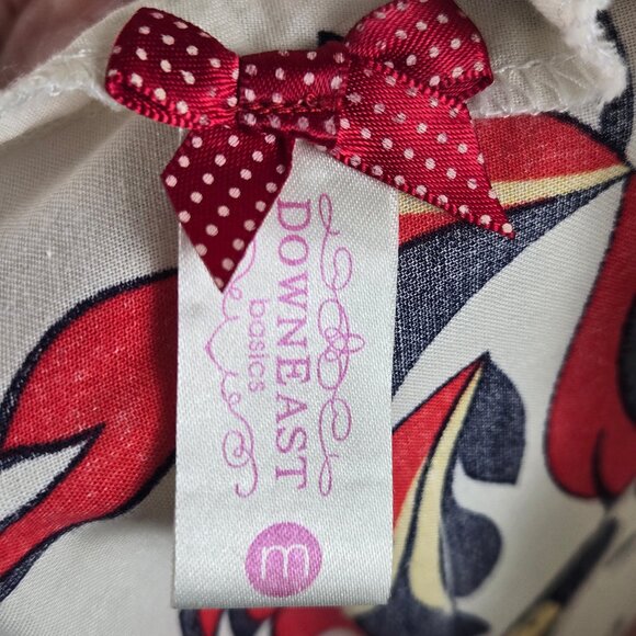 Downeast Basics Size Medium Fit & Flare Floral Dress Cap Sleeve 100% Cotton - Picture 11 of 14